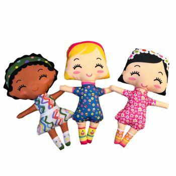 Kit 2 Bonecas Inclusao Social Etnia